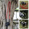 [Yullmu] Camera Strap Camera Neck Strap Anchor Design with Triangle Ring 3 Layers SLR Camera Climbing Rope, Black