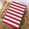 Walmsco Tablecloth Red White Striped Decor For Dining Room Kitchen Rectangular Table Cover 132 * 178cm