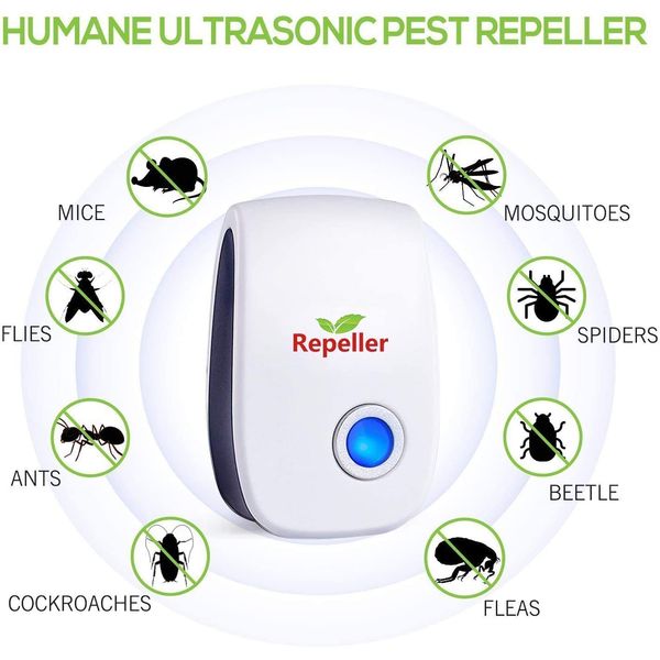 YUCEN Ultrasonic mosquito repeller, plug-in control electronic mosquito repeller for mosquitoes, electric mosquito extinguisher, fly repellent