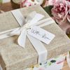 Box.it.pack.it Kraft Paper Gift Tags, Mixed Colour, Scallop 5x3 cm, 100 Pack with String