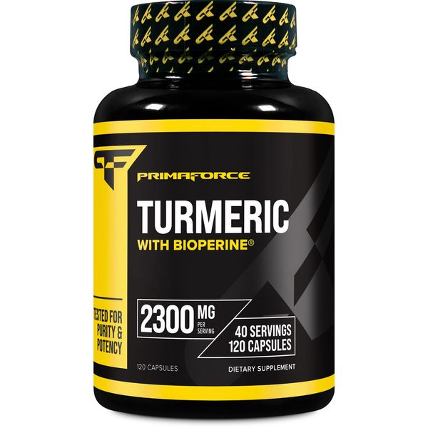 Primaforce Turmeric with Bioperine 120 capsules 2300 mg per serving