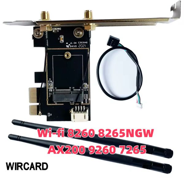 PCIE WiFi Card Adapter Wireless Network Card M2 NGFF Bluetooth Converter Desktop