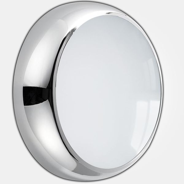 LED Round IP65 CCT Selectable Tri Colour Ceiling Wall Light with Microwave Sensor - Chrome, Emergency