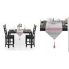 KnBoB Table Runner Pale Pink, Geometry Flower Pattern for Farmhouse Kitchen, Dinner 12X126 Inch