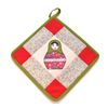 Matryoshka Pattern Pot Mat/Pot Holder/Pot Holder (Linen Fabric Included, Patchwork) (GREEN)