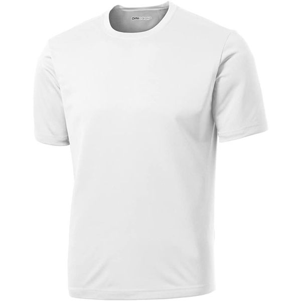 DRI-Equip Short Sleeve Moisture Wicking Running Shirt-4XL-White