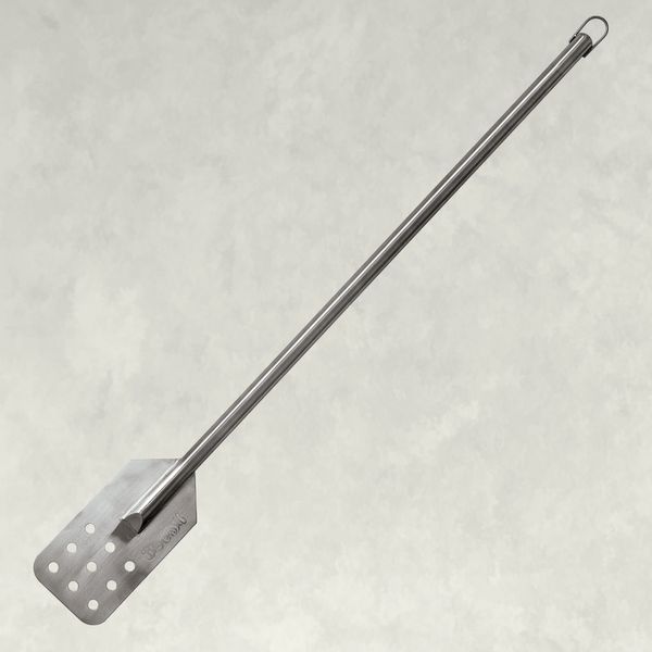 Bayou Classic 1042 42-in Stainless Stir Paddle Perfect For Crawfish and Seafood Boils Durable 42-in Stainless Handle 4-in Wide Perforated Paddle