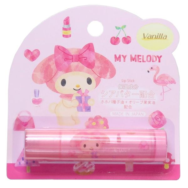 My Melody lip balm, lipstick, vanilla, Sanrio, Santan, cosmetic goods, character goods, mail order available, cinema collection, present, boy, girl, gift