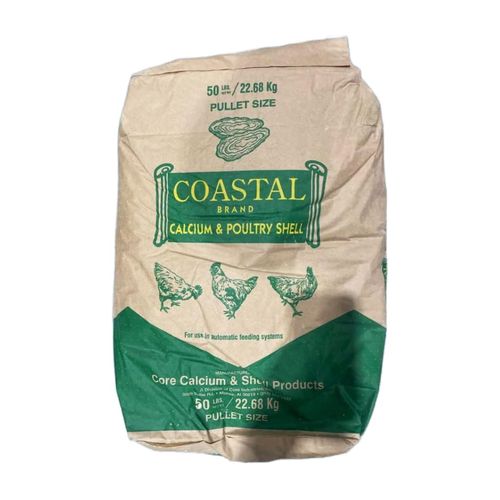 Homestead Harvest Coastal Oyster Shell Calcium Supplement – for Chickens and Ducks (50 lb)
