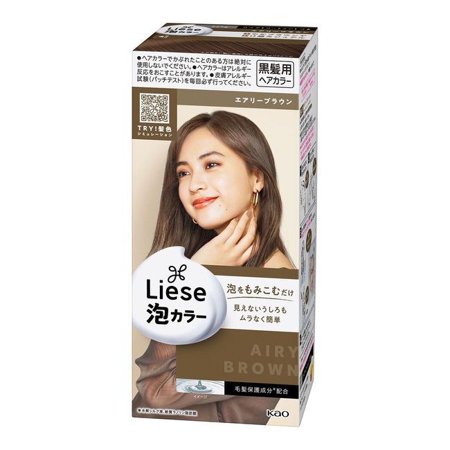 Kao LIESE Soft Creamy Bubble Foam Hair Color Prettia Dying Kit #16 - Airy Brown