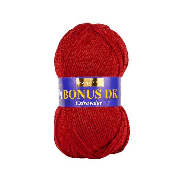 Hayfield Bonus DK Double Knitting Yarn, Scarlet (556), 100g by Sirdar