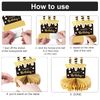 9 Pieces 90th Birthday Decoration 90 th Birthday Centerpieces for Tables Decorations Cheers to 90 Years Honeycomb Table Topper for Men and Women Nighty Years Party Decoration Supplies (90th)