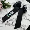 Choose Colors Cheer Bow with Holographic Silver Name