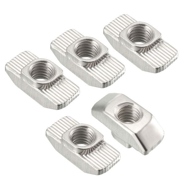 uxcell T-Nut with M6 Screw Carbon Steel 40 Series Hammer Head V Slot Nut 15 Pieces