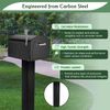 Mailbox Post - 27 x 4 x 4" - Rust Resistant For Outside Metal Mailbox - Black