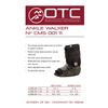 OTC Short Leg Cast Low Top Walker Boot, Black, Medium/Short
