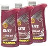 Motoröl Motor Öl MANNOL ELITE 5W40 API SN/CH-4 3 X 1 Liter