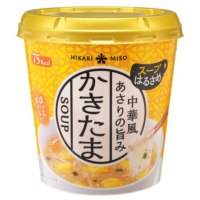 Hikari Miso Cup Soup Harusame Chinese Style Kakitama, 1 Meal x 6 Bottles