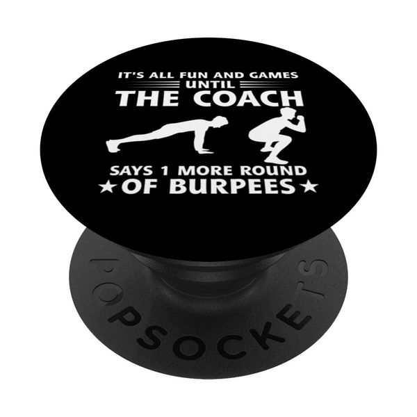 Funny Burpees gym workout PopSockets Adhesive PopGrip
