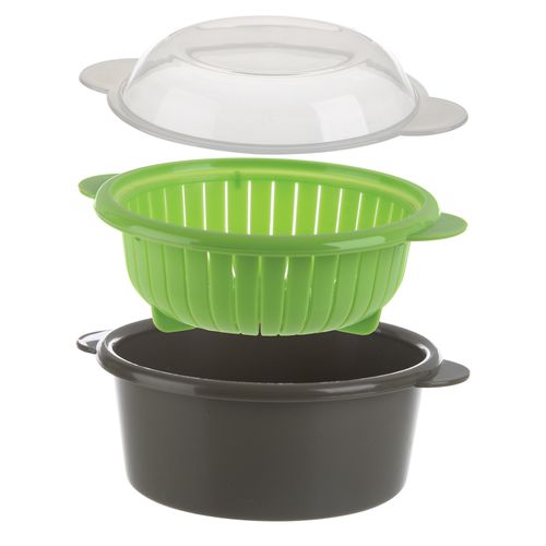 Progressive International Mini Microwave Steamer, Gray – Fast and Easy Vegetable & Food Steaming