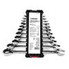 Combination Wrench Set Ratcheting SAE Off-Corner Loading Hand Tool (11-Piece)