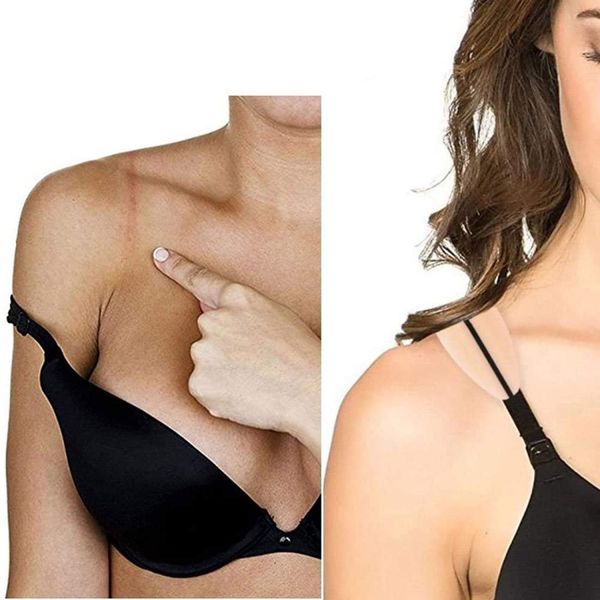 PEDIMEND™ Anti-Slip Soft Silicone Bra Strap Cushions (3 PAIR) - Reusable Invisible Bra Strap Cushion Holder Pad | Non-Slip Shoulder Pads | Ease Shoulder Discomfort | For Women Bra Accessories