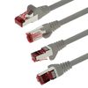 1aTTack.de - 1x 10m CAT6 patch cable S/FTP PIMF shielding CAT.6 RJ45 network cable Ethernet cable DSL LAN router switch modem patch panel - gray - 1 piece