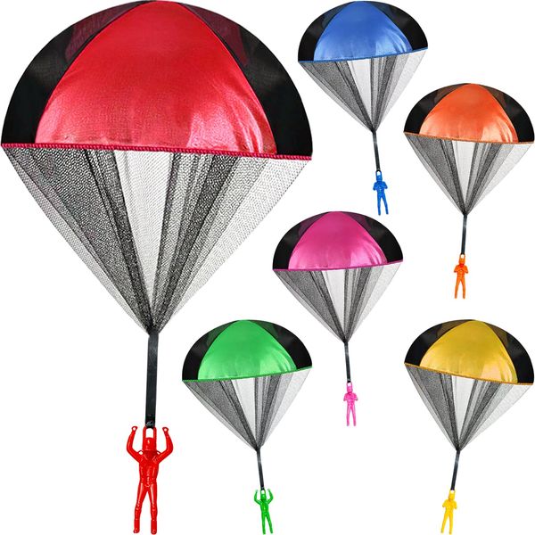 Jishi Parachute Toys for Kids 6-Pack Parachute Men for Kids, Small Toys for Kids Ages 3 4 5 6 8 12+ Years Old Boys Girls