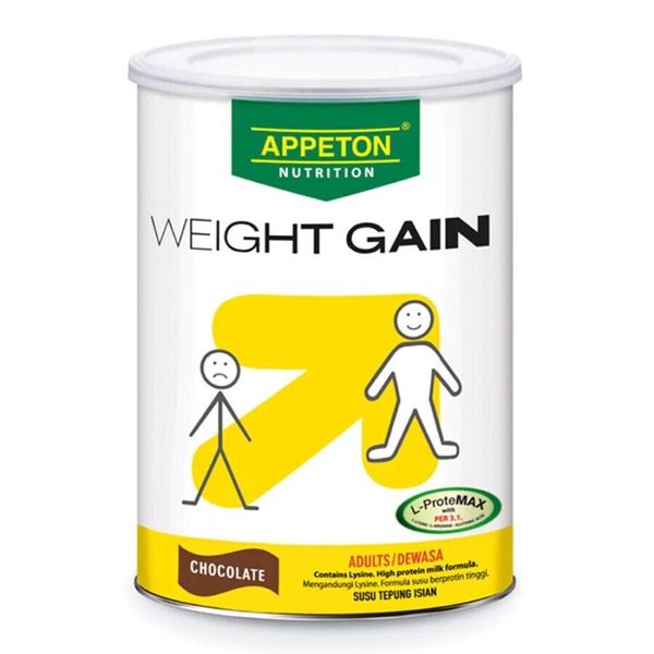 Appeton Weight Gain Powder Adult Chocolate 900g with Lysine FREE DHL Express