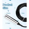 FUZIDDN Submersible Level Sensor 4-20mA, Throw-in Type Liquid Level Sensor,24V DC Input Liquid Level Transmitter,0-5M Measuring Range