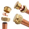 Brass Tube Compression Fitting, Compression Stop End Cap Copper Compression Sleeves Ferrule Fitting to Ending Brass Pipe (16mm)