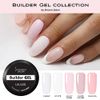 Sincero Salon Clear Solid Builder Gel for Nails - Hard Gel Builder for Extension - Nail Strengthener - LED UV Builder Gel for Nails - Split Nail Repair - Use with Nail Forms - Nail Hardener Gel 15ml