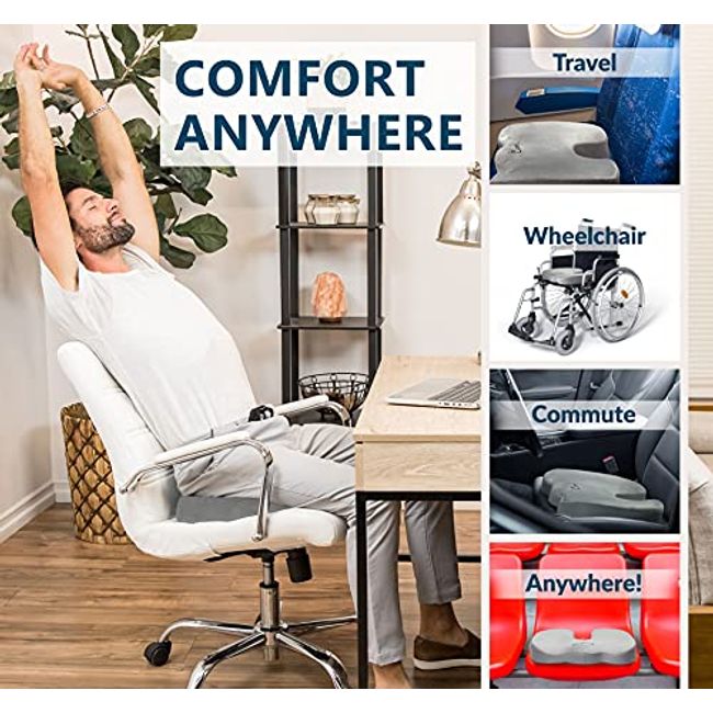 Seat Cushion Office Chair Car Seat,Memory Foam Coccyx Tailbone lower back  Pain