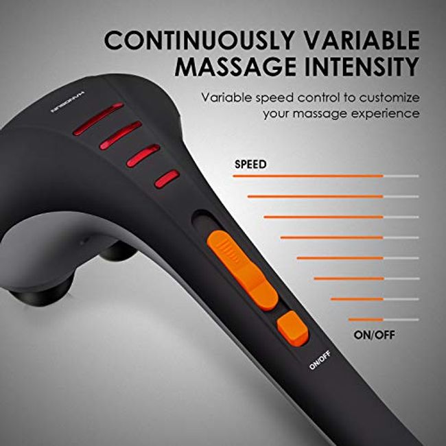 Electric Back Massager , Handheld Massagers Double Head Deep
