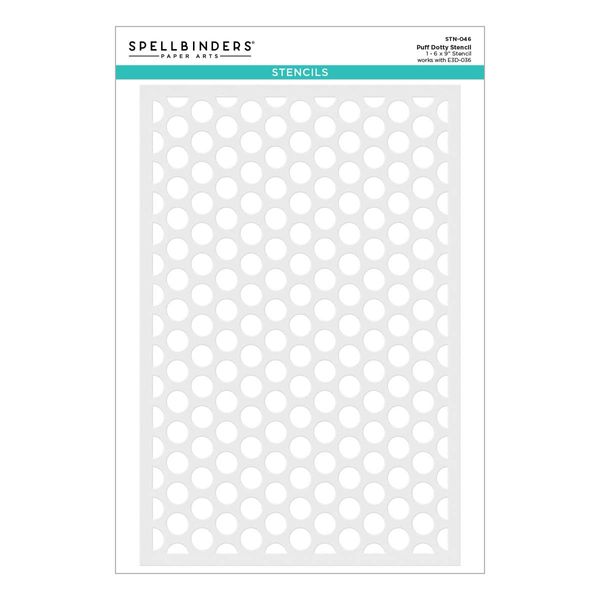Spellbinders Puff Dotty Stencil, Metal, ONE