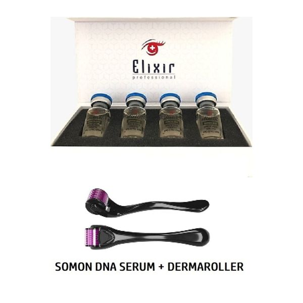 Mezoterapi Somon Serumu - 10ml - 4'lü Set +dermaroller 540 Iğneli Roller 1.5 Mm Iğne