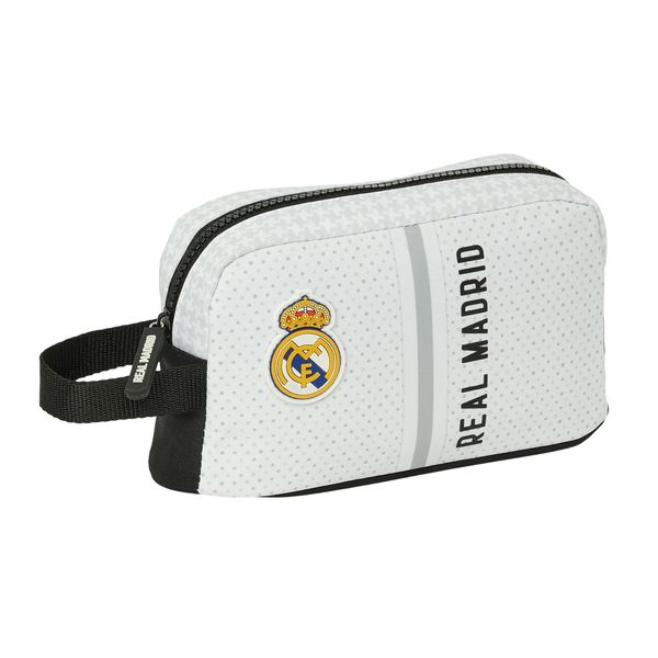 Safta Real Madrid 1. Mannschaft 24/25 – Thermo-Frühstückstasche, Thermosflasche, Tasche für Mahlzeiten, Erholung, 21,5 x 6,5 x 12 cm, Weiß/Grau, Weiß/Grau, Estándar, Lässig