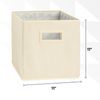 Superio Fabric Organizing Bin, 11" Cream Fabric Cube 4-Pack