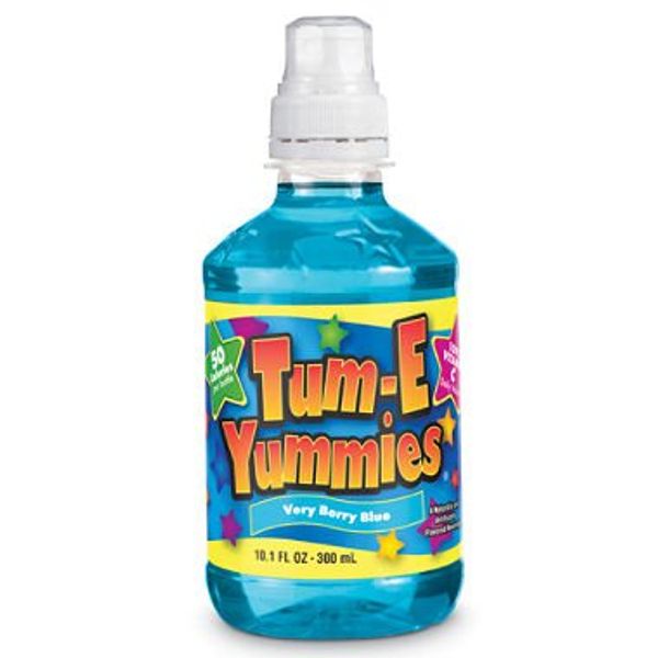 Tum-E Yummies Fruit Flavored Drink, Very Berry Blue 10 Oz (Pack of 12 Bottles)