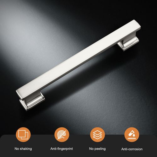 Probrico 10 Pack 3 3/4 Brushed Nickel Cabinet Pulls, Satin Nickel Cabinet Handles, Heavy-Duty Drawer Pulls for Dresser Hardware, Corrosion-Resistant Handles for Cabinets and Drawers