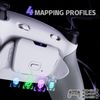 eXtremeRate RISE Plus MAX Back Paddles Kit with Clicky Trigger Stops & Rubberized Grip for PS5 Controller BDM-030 040 050, Remappable Back Buttons Kit for PS5 Controller - White Gray - NO Controller