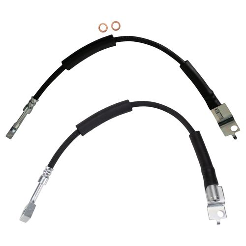 TRQ Front Brake Hose Set Compatible with 1990-2001 Jeep Cherokee 1990-1992 Comanche 1993-1998 Grand Cherokee 1993 Grand Wagoneer 1990 Wagoneer 1997-2006 Wrangler
