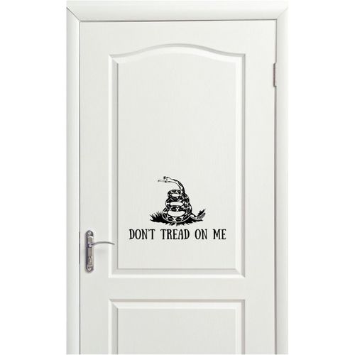 Don’t Tread on Me Vinyl Decal - Gadsden Flag Snake - Bold American Freedom Symbol for Bedroom, Bathroom, or Door - Patriotic Inspirational Vinyl Wall Mural Lettering Decal (12" W x 8" H)