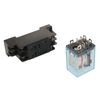 Sourcingmap 35mm DIN Rail DPDT 8P General Purpose Power Relay AC 24V Coil w Socket