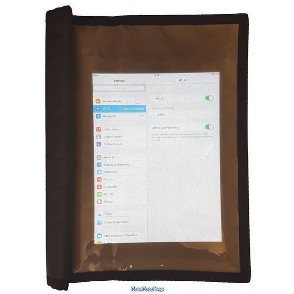 fonefunshop SmartPhone Shield Faraday Bag With Window - Large (VKF3) Black