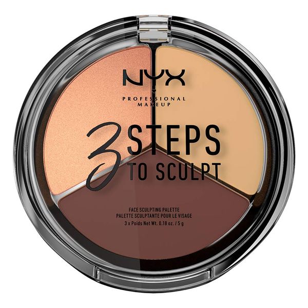 NYX Professional Makeup 3 Steps To Sculpt Face Sculpting Palette 03 Color Medium