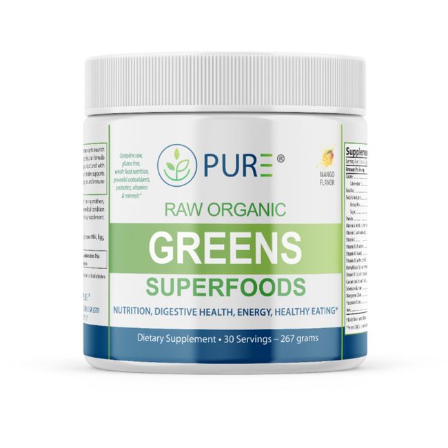 PURE GREENS SUPERFOOD w/ Antioxidant and Digestive Support