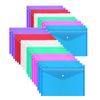 30Pcs Plastic Wallets A4 Folder Plastic Wallet Document File Folders with Button