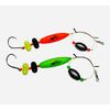 Hungry-Cat Tackle Premium Catfish Ready Rig, 2-Pack, Bright Green/Red, with 3 oz Egg Sinker Weights.