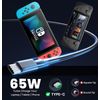 65W Fast USB C Power Adapter for Nintendo Switch 2, Steam Deck, Laptops, Tablets